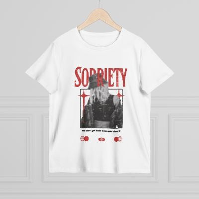 Sobriety Awareness Tee, Relaxed Fit Graphic T-shirt, Inspirational Quote Shirt, Recovery Support T-shirt, Gift for Sober Friends, [...]