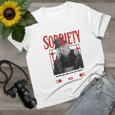 Sobriety Awareness Tee, Relaxed Fit Graphic T-shirt, Inspirational Quote Shirt, Recovery Support T-shirt, Gift for Sober Friends, [...]