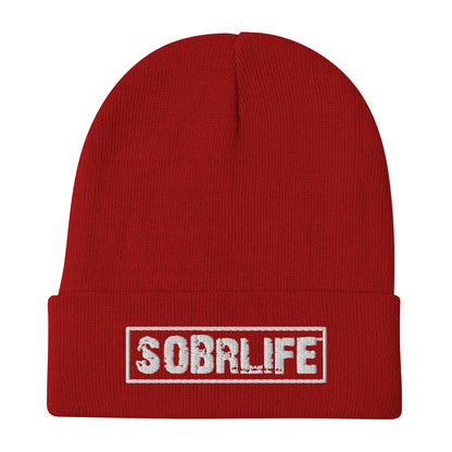SobrLife Embroidered Beanie